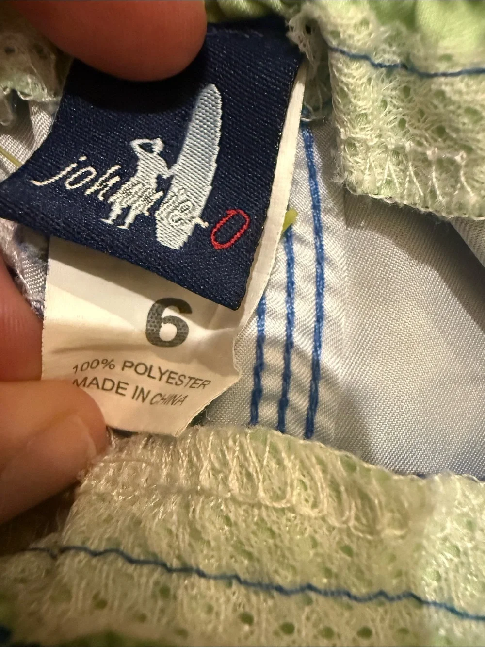johnnie-O Royal Blue Swim Trunks with Lime Surf Silhouettes